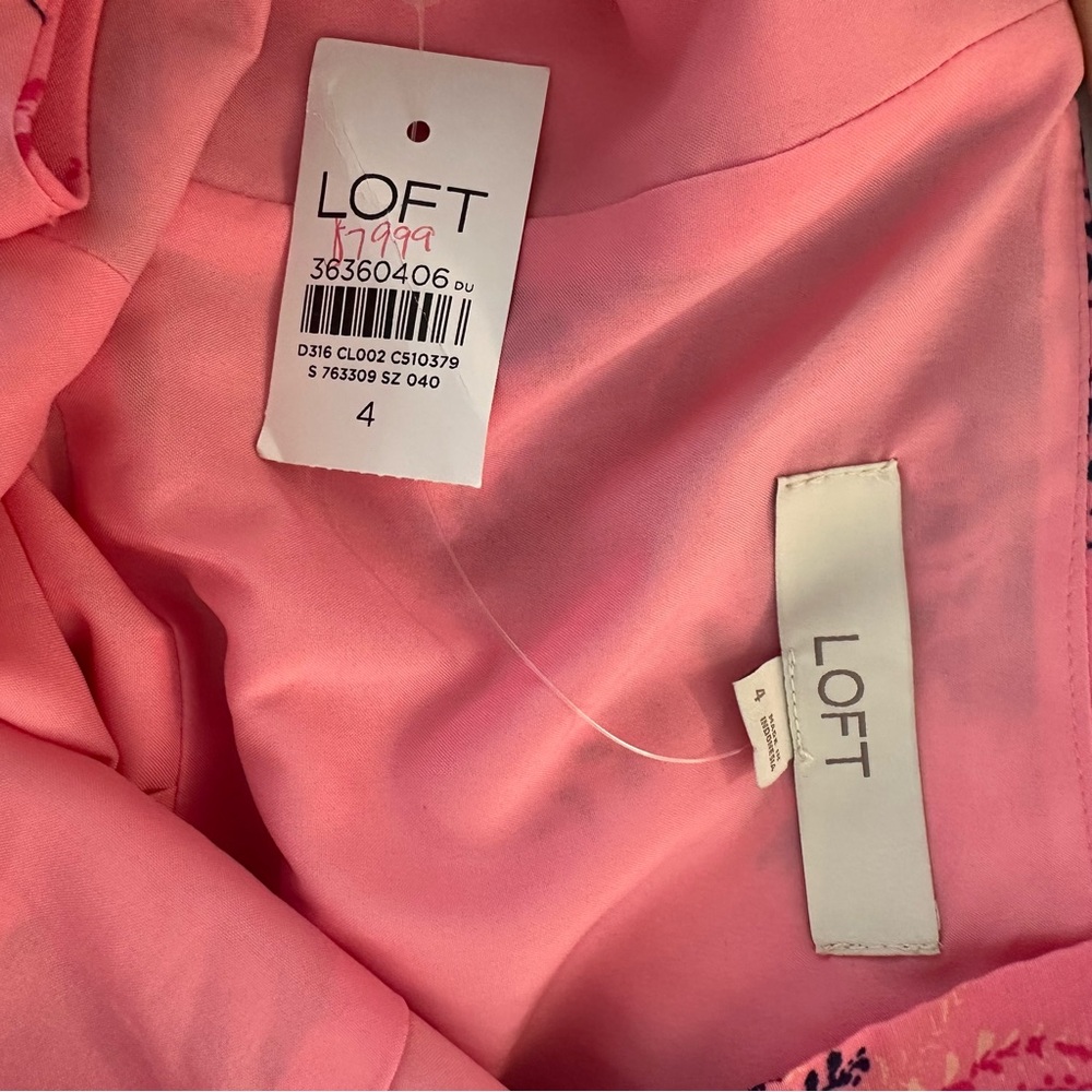 LOFT Pink Floral Mini Dress - Picture 7 of 12